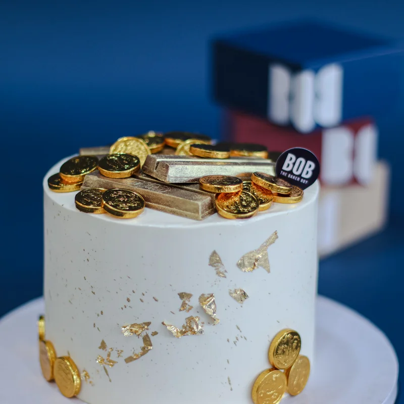 Gold Bars And Coins Cake